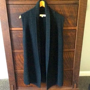 Loft dark green sweater vest